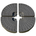 Decentralized Garden Umbrella Stand with Cross Base, Set of 4 HDPE Tiles 66x45x10cm
