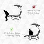 Garden Rocking Lounger Outdoor Sun Lounger Grey