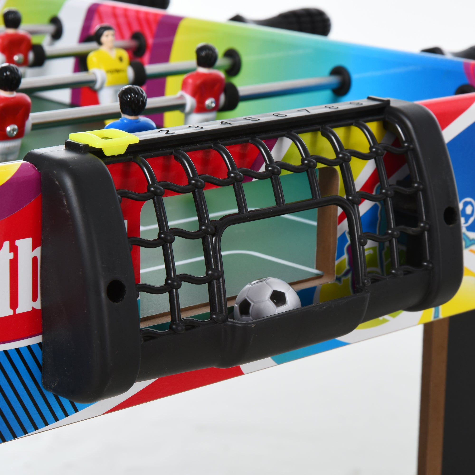 Table Football with 2 Scoreboards, Made of Wood, Stainless Steel and Plastic, 86.5x43.5x63 cm, Multicolored
