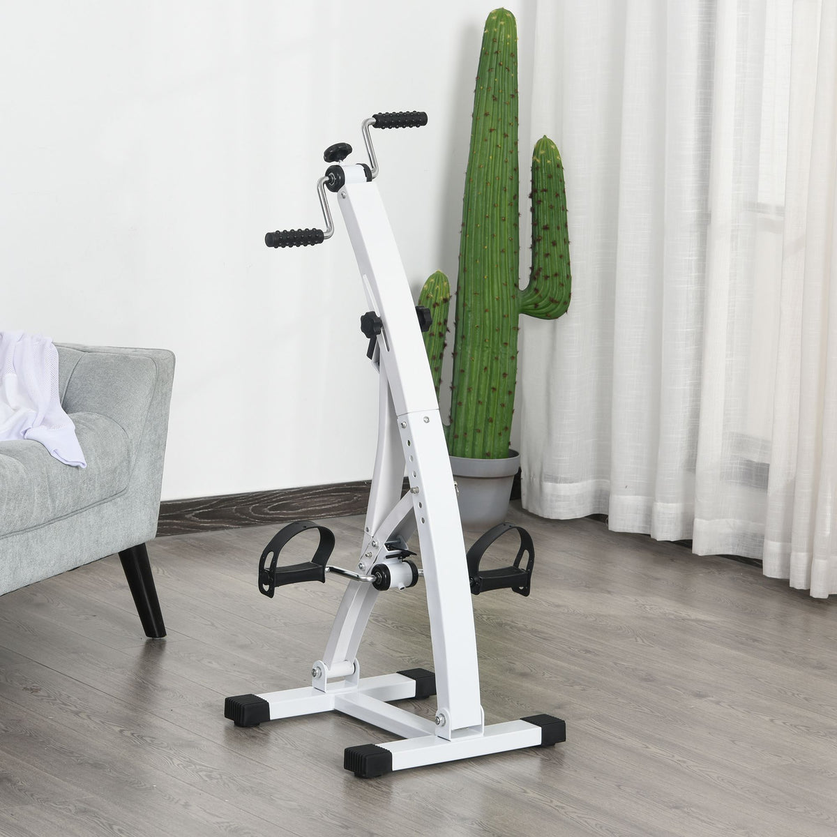 Sofa or Armchair Foot Pedal with LED Screen, Adjustable Height and Intensity, White, 40x42.5x100cm
