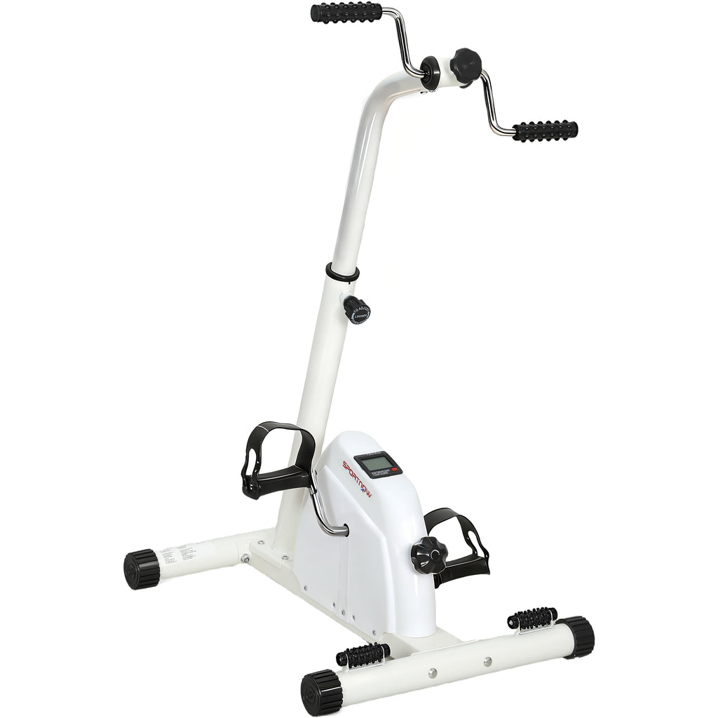 SPORTNOW Arm and Leg Rehabilitation Bike with Adjustable Height and Resistance, LCD Display, White