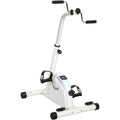 SPORTNOW Arm and Leg Rehabilitation Bike with Adjustable Height and Resistance, LCD Display, White