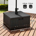 Outsunny 3-in-1 Fillable Multi-Purpose Umbrella Base, Coffee Table and Planter, Black
