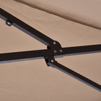 Double Garden Umbrella with Crank Opening, in Steel and Polyester, 460x270x240 cm - Borge' Group Limited