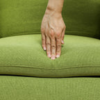 Reclining Relax Armchair with Removable Footrest, Replacement Cover and Seat with Springs, Gray