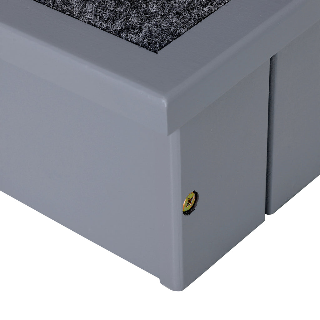 3-Step Dog Stairs with Non-Slip Mat and Storage Space, 40.5 x 44.5 x 38 cm, Grey