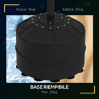 SportNow Punching Ball with swivel bar for adults and adjustable height 1.6-2m, black - Borgè