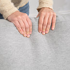 Modern Fabric Armchair with Thick Padding and Pocket Springs, 77x77x86 cm, Grey