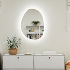 LED Illuminated Bathroom Mirror with Adjustable Color and Temperature, Tempered Glass, 70x5x50 cm, Silver