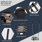 Fitness Stepper with Handle and LCD Monitor for Home and Gym Training, Silver