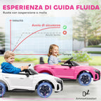 Electric Ride-On Car for Kids Ages 3-5 with Remote Control, Suspension and Horn, 103x58x41 cm, Pink