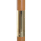2x3m Waterproof Garden Umbrella with 8 Ribs, in Wood and Bamboo, Burgandy - Borge' Group Limited