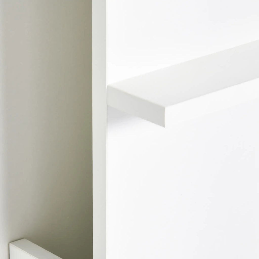 Wall Mounted Folding Desk with Shelves, Space Saving, for Home and Office, in Chipboard and MDF, 60x21.5x50 cm, White