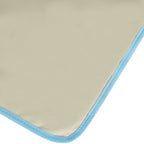 Set of 2 Folding Beach Chairs with Adjustable Backrest and Headrest, 53x124x35-45 cm, Beige and Light Blue