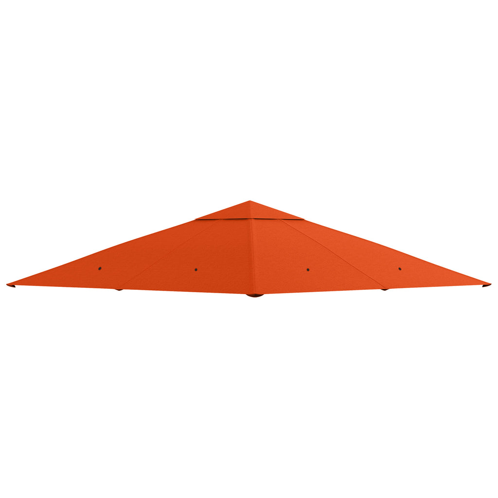 Outsunny 3x3m Orange Replacement Roof for Garden Gazebo in Polyester with Ventilation Holes