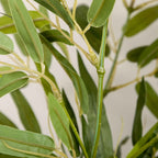 HOMCOM Artificial Bamboo Plant 90cm Tall with 504 PEVA and PP Leaves, Green, with a Ø15x12.5cm Cement Pot