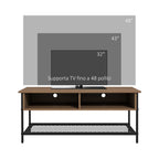 Homcom Mobile TV for 48 "industrial style in wood and steel, 110x40x48cm, brown and black - Borgè