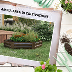 Outsunny Hexagonal Galvanized Steel Raised Garden Bed with Open Bottom, Brown