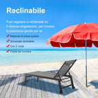 Outsunny 5-Level Reclining Garden Lounger with Padded Cover