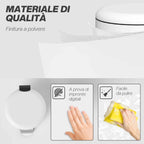 HOMCOM 30L Pedal Bin with Soft-Close Lid, Metal and PP, 36x30x63.5 cm, Cream White