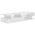 Acrylic PC Monitor Stand with Center Compartments, 57x19x11.5cm, Transparent