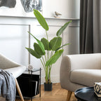 160cm Artificial Plant with 10 Leaves in Green PEVA with Ø16.5x13.5cm Pot