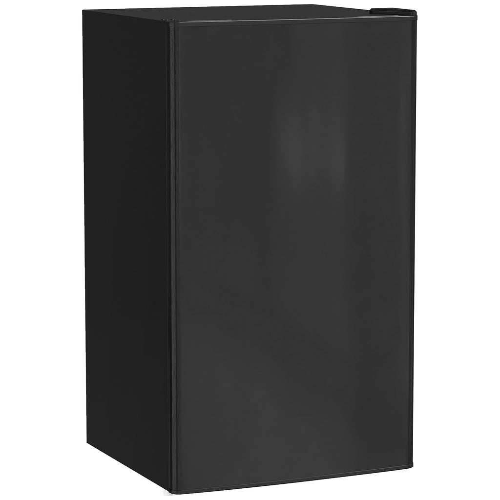 HOMCOM 91L Reversible Single-Door Small Refrigerator with Freezer and Adjustable Temperature, Black