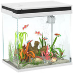 Goldfish Aquarium 26L with LED Lights, Filter System and Water Pump, 38x26x38 cm, White