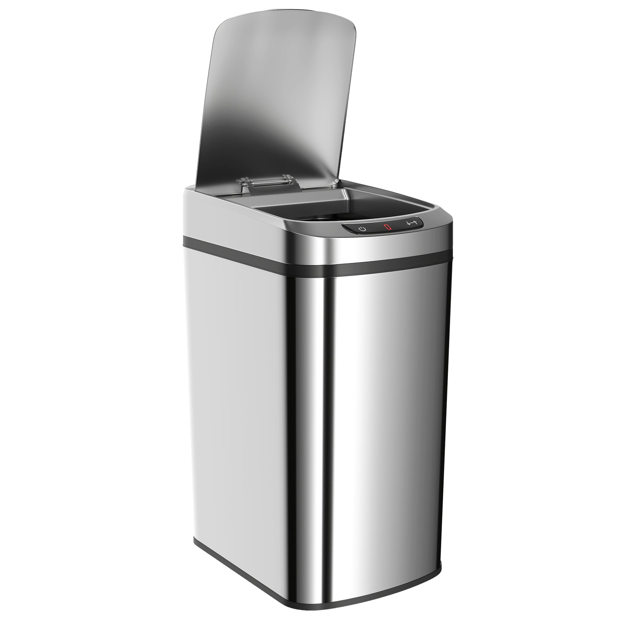 HOMCOM 12L Infrared Waste Bin with Removable Bucket, Stainless Steel, ABS and PP, 28x22x41 cm, Silver