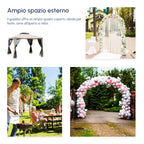 3x3m Garden Gazebo with Mosquito Net, Metal Frame and Polyester Cover, Taupe - Borge' Group Limited