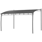 Outsunny Pergola Gazebo with 3 drainage, metal and polyester holes, 400x296x200/262 cm, dark gray - Borgè