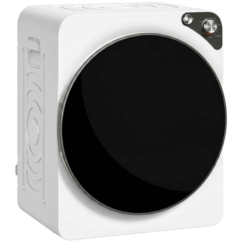 HOMCOM 1000W Portable Dryer with 5 Programs and Timer, in PCM and Stainless Steel, 49x43x61 cm, White