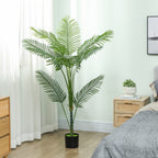 150cm Tall Indoor Artificial Areca Palm Plant with Pot, Home and Office Decoration, Green