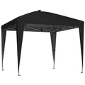 Outsunny 3x3 m Folding Gazebo with Adjustable Height, Central Light and Remote Control, Metal and Polyester, Black