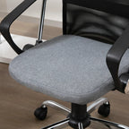 Grey Fabric Office Chair, Ergonomic Swivel Desk Chair, 60 x 66 x 91-101cm