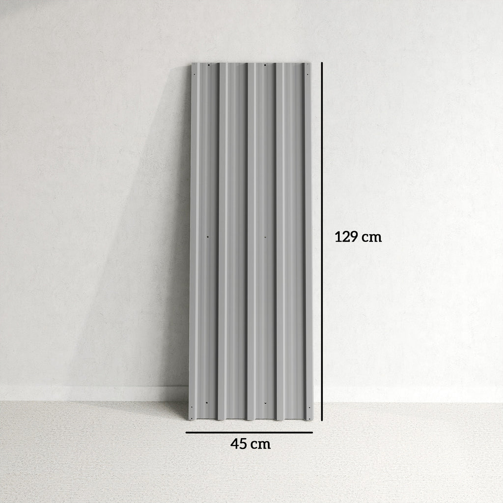 Outsunny Set of 12 Replacement Panels 129x45 cm for Garden Sheds in Grey Galvanized Steel