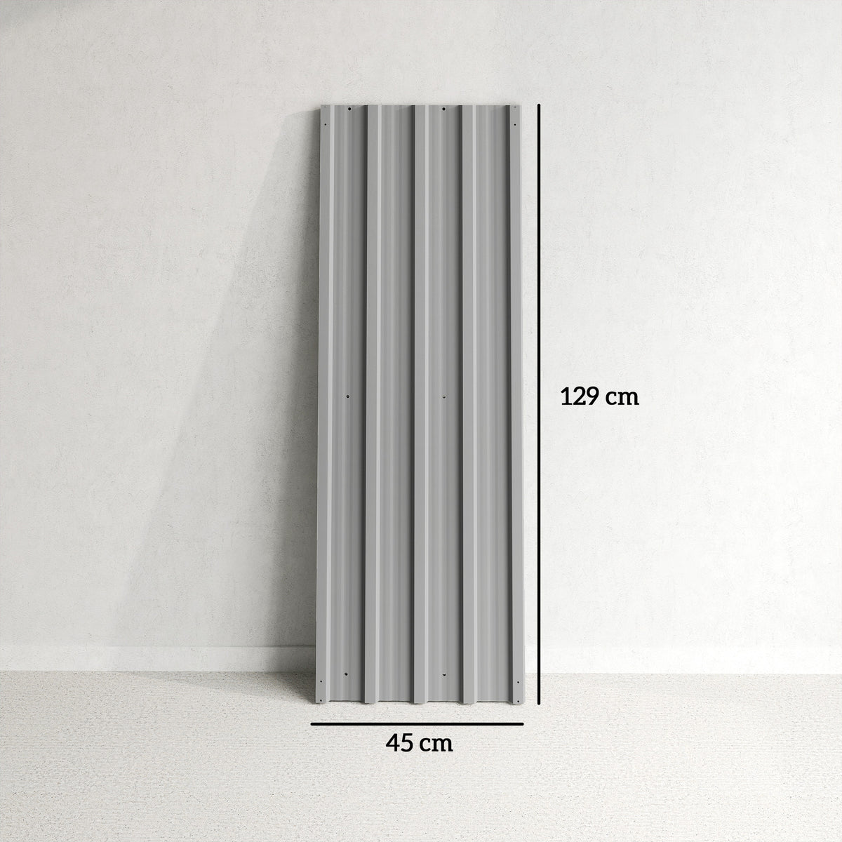 Outsunny Set of 12 Replacement Panels 129x45 cm for Garden Sheds in Grey Galvanized Steel