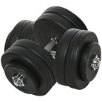50kg Dumbbell Set (8x5kg, 4x1.5kg), Gym Weights with 12 Discs of 1.5kg, 5kg, 25mm, for Home Training