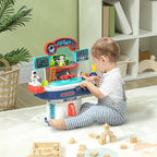 21-Piece Space-Themed Toy Workbench with Sounds and Lights, PP and GPPS, 45.5x24x52.5 cm