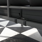 Mystery | 3-seater garden sofa with seat and back cushions, in aluminium, 185x66x64 cm, gray - Borgè