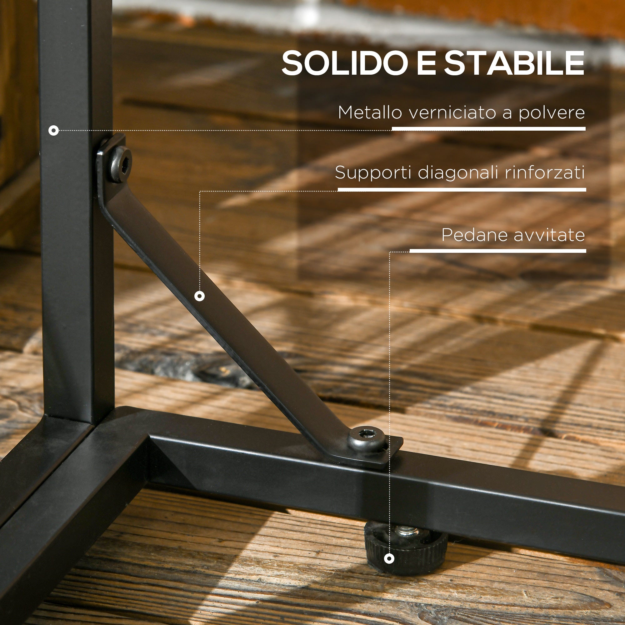 Outdoor Metal Wood Shed with Polycarbonate Roof, 2100kg Capacity, 185x67x185, Black