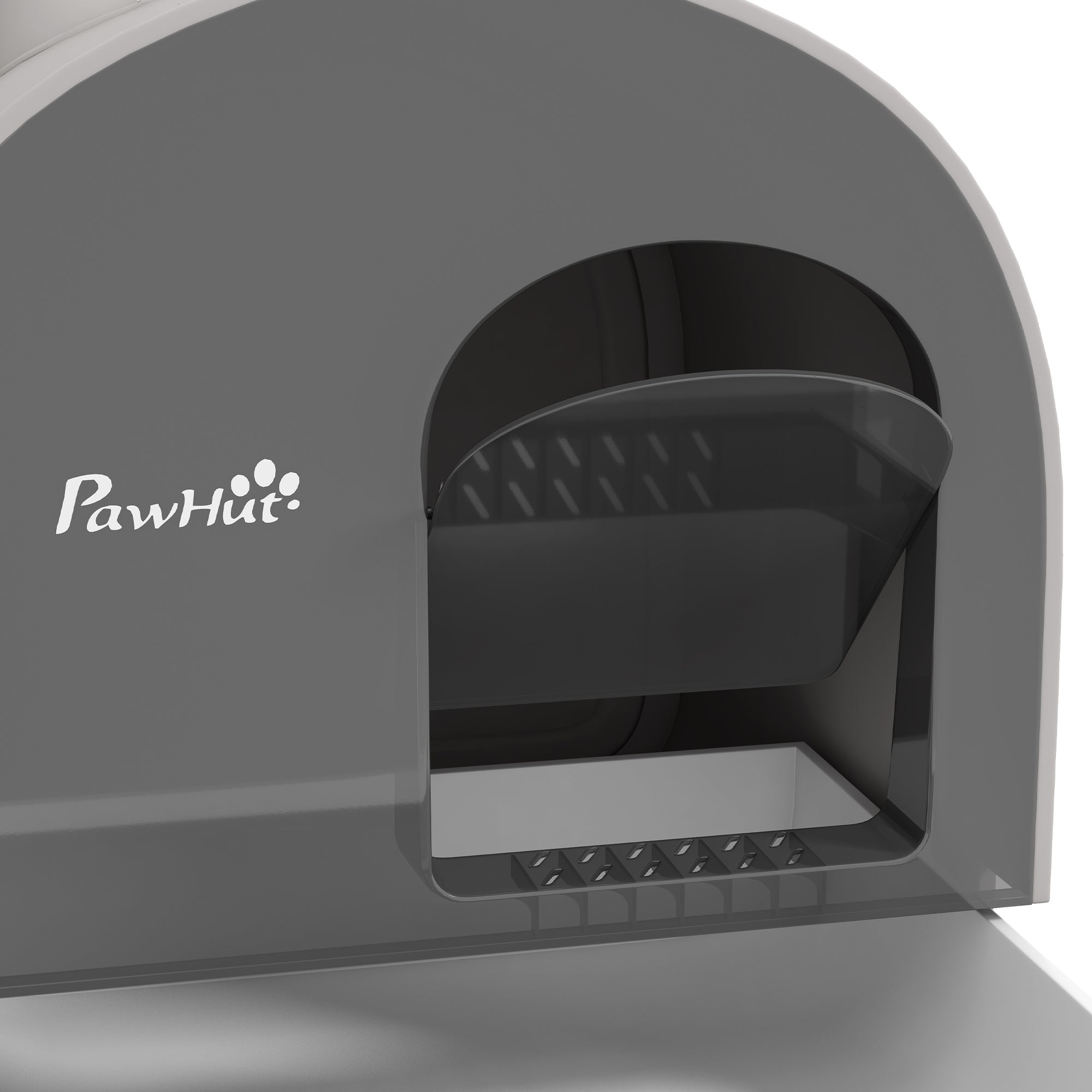 PawHut Closed Cat Litter Box with Filters, Scoop and Tray, PP Structure, 43x44x47cm, Gray - Borgè
