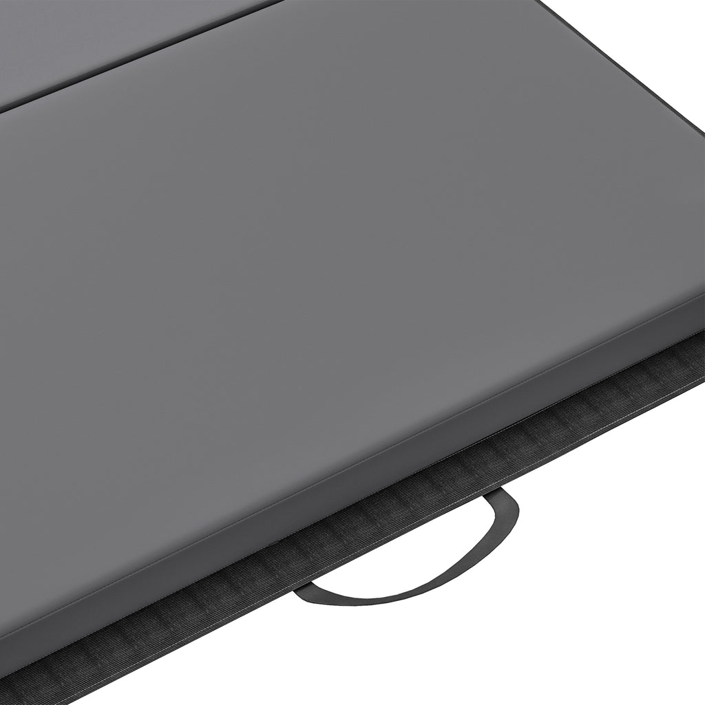 Foldable Gymnastics Mat, 5cm Thick and Non-Slip Fitness Mat, 180x80x5cm, Grey