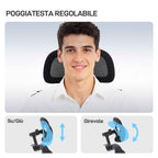 HOMCOM Ergonomic and Breathable Office Chair with Dynamic Lumbar Support and Footrest, 73x75x120-128 cm, Black