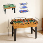13-in-1 Game Table with Foosball, Ping Pong, Air Hockey, Pool Table, Chess and More, Walnut