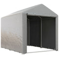 Tool Shed and Garage Tent for Bikes and Motorcycles with Anti-UV Cover, 1.6x2m, Light Gray
