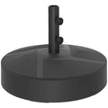 Outsunny Umbrella Base Fillable with Water 25kg/Sand 30kg, for Ø36/38/48mm Umbrella Poles, Black