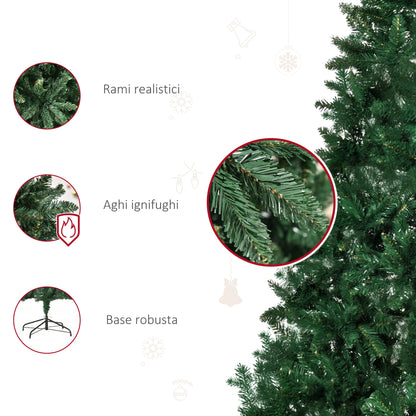 CHRISTMAS TREE - 210cm Artificial Christmas Tree with Removable Base, 1046 Branches, in PVC and Steel, Green