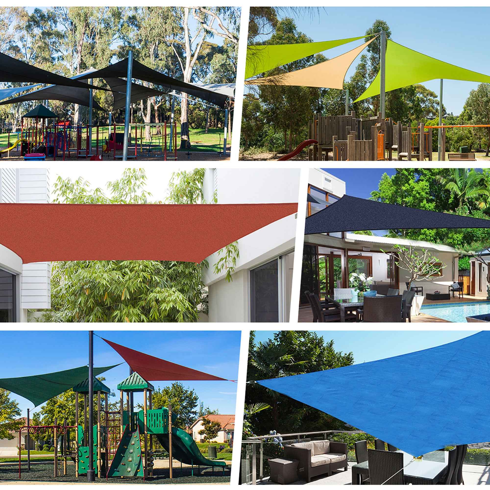 Outsunny 4 x 6m Rectangular Sun Shade Sail, 185g HDPE UV Protection Awning, Cream