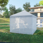 Gazebo Wall 3x3 in Nylon, 3-Piece Mosquito Net Set with 6 Windows and Door with Zip, 300Lx195 cm